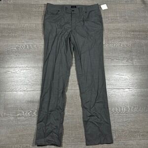 HILTL Mens Contemporary Fit Dress Pants Charcoal Gray‎ Size 38/34